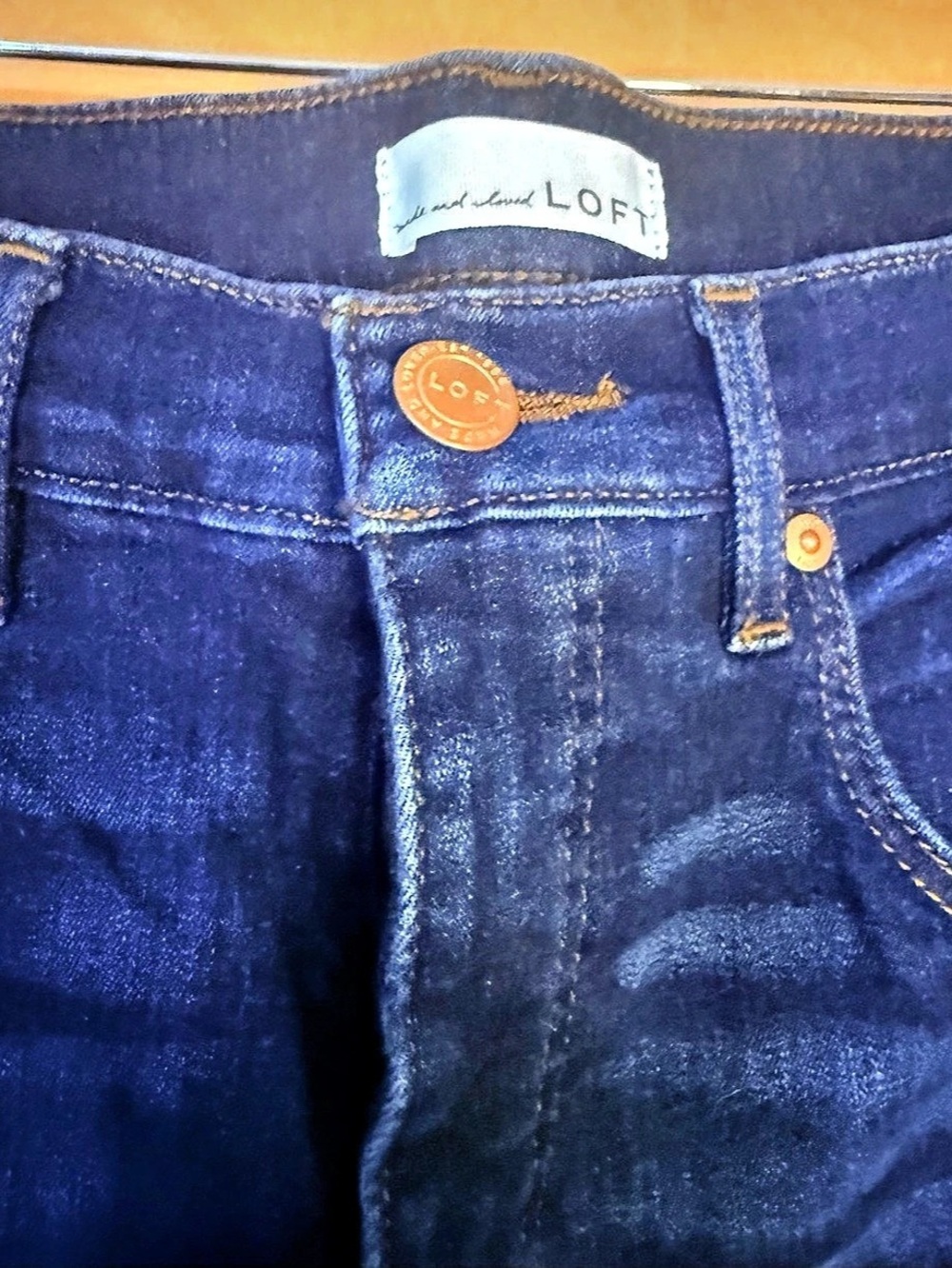 LOFT Skinny Jeans in Blue Size 8